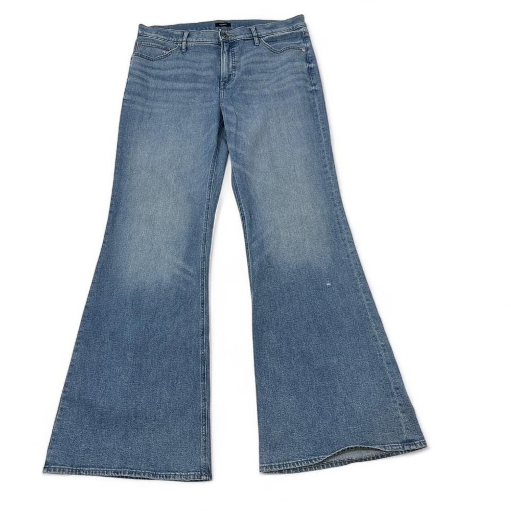 Express Women's Light Blue Wide Leg Flare Jeans